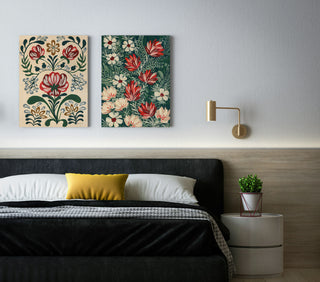 Folksy Floral Set of 2 Prints