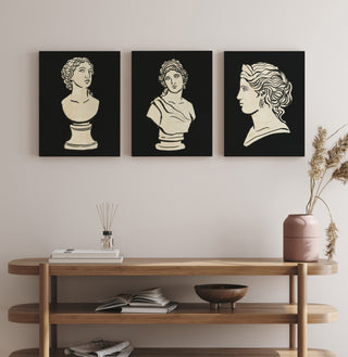 Greek Statuary Set of 3 Prints