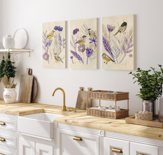 Meander in Violet Set of 3 Prints