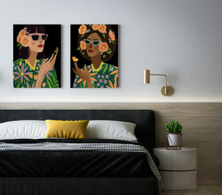 Midnight Butterfly Kiss Set of 2 Prints