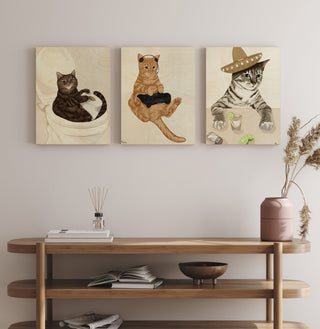 Rascal Cat Set of 3 Prints