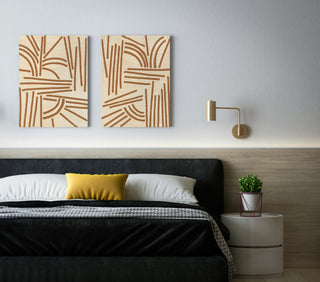 Sepia Tablature Set of 2 Prints