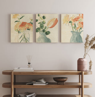 Soft Posy Sketch Set of 3 Prints