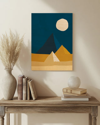 Abstract Pyramid Night print