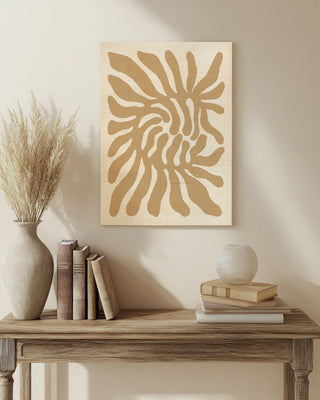 Beige Abstract Vine print
