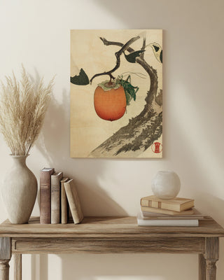 Moon, Persimmon and Grasshopper Print