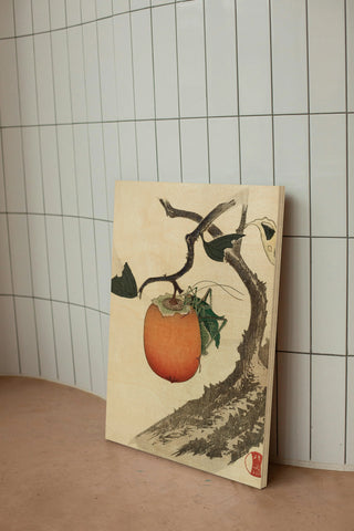 Moon, Persimmon and Grasshopper Print
