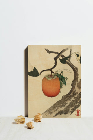 Moon, Persimmon and Grasshopper Print