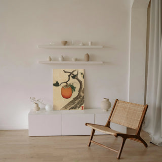 Moon, Persimmon and Grasshopper Print