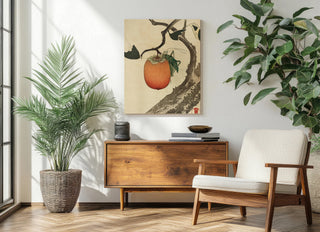 Moon, Persimmon and Grasshopper Print