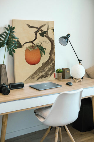 Moon, Persimmon and Grasshopper Print