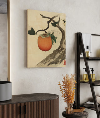 Moon, Persimmon and Grasshopper Print