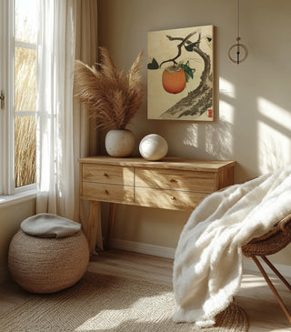 Moon, Persimmon and Grasshopper Print