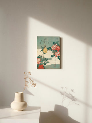 Warbler and Roses Print