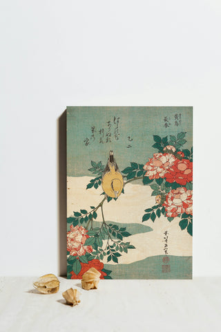 Warbler and Roses Print