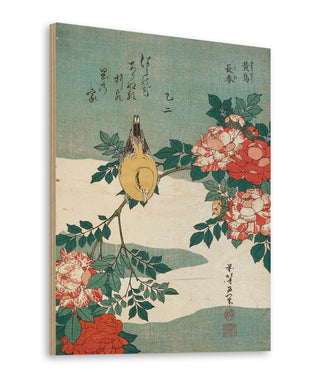 Warbler and Roses Print