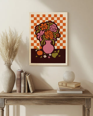 Checker Vase print